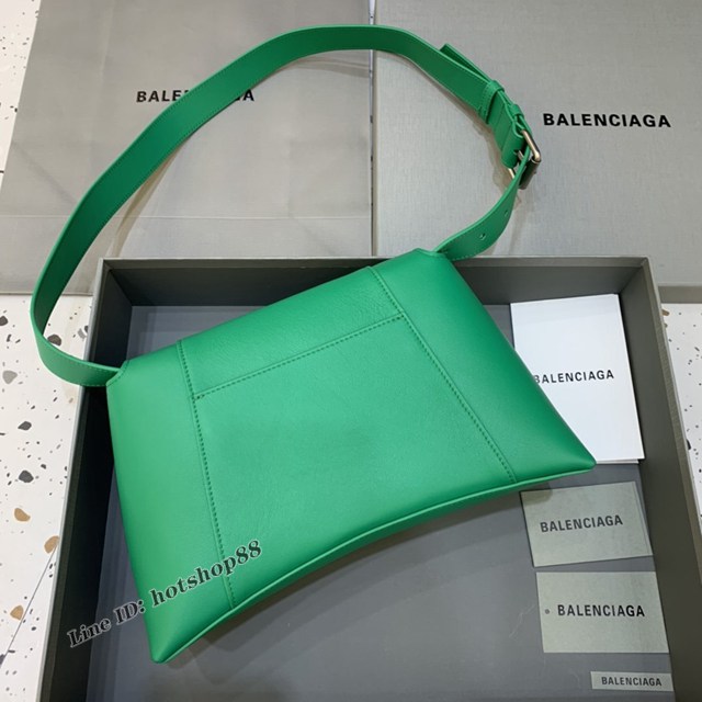 Balenciaga巴黎世家專櫃爆款大號平紋綠色Hourglass沙漏包 fyj1824